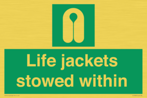 Life jackets stowed within